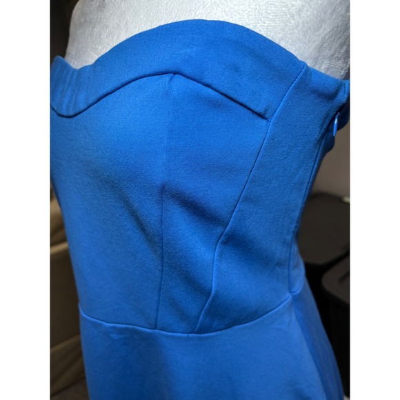 Hollister Royal Blue Strapless Skater‎ Skirt Dress Large Corset Top Stretch - Picture 5 of 16